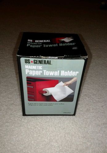 New magnetic paper towel holder rack for shop garage kitchen  nib global ship for sale