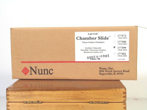 Nalge Nunc 177445 Lab-Tek Chamber Slide w/ cover, Permanox Slide 16 /Pack 8 Well