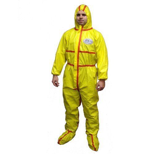 Enviroguard ChemSplash 1 Coverall with Hood and Boot  Disposable  Elastic Wrists