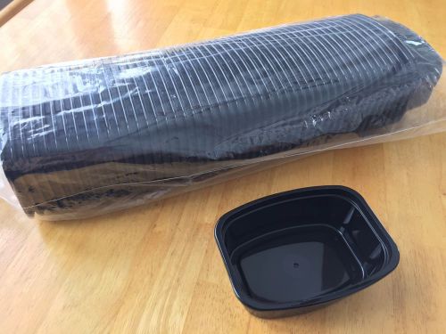 250ct-12oz Food Grade Take Out Containers: BLK DR-512 CuBe Plastics DeliCuBe