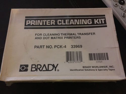 NIB Brady PCK-4 33969.  Printer cleaning kit.  FREE SHIP