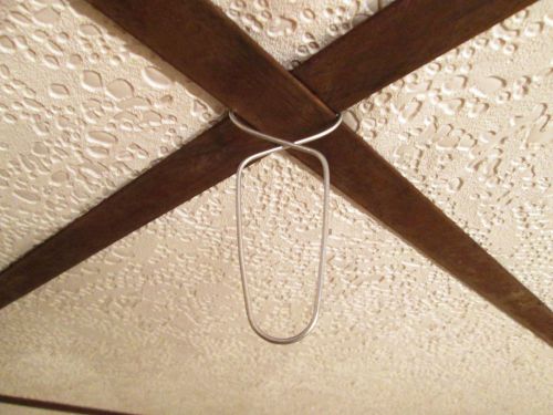 50 drop ceiling metal wire hanger hooks, suspended tile grid track pinch clips for sale