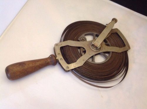 Antique lufkin steel highway measure tape 1/4&#034;x100&#039; for sale