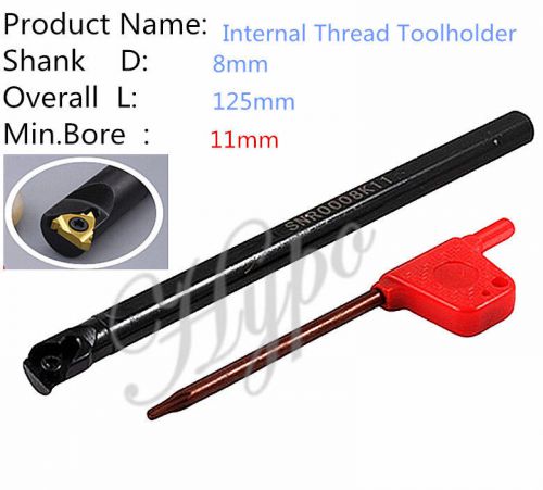 Sir10x125mm rh  internal threading boring bar turning tool for 11 ir 1/4&#034; insert for sale