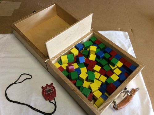 Patterson box &amp; block test kit 7531 manual dexterity gross motor skills for sale