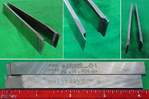 2 Mo-Max HSS Part Cut Off Grooving 1/2&#034; Lathe Tool Blades Machinist Gunsmith Lot