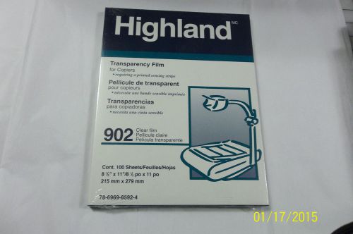 Highland Transparency Film for copiers, 100 sheets, NIB