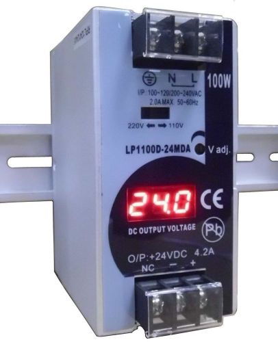 Reignpower lp1100d-24mda 24vdc 4a din rail power supply voltage monitor display for sale