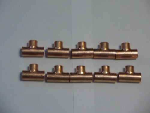 Lot of 10---1/2&#034; inch copper tees for sale