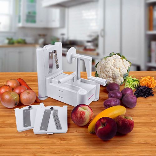 Ultimate tri-blade vegetable and fruit peeler spiral cutter for sale