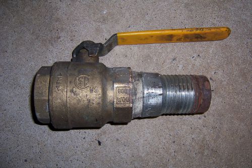 Used watts  2 inch  brass ball valve 600 wog with hose barb for sale