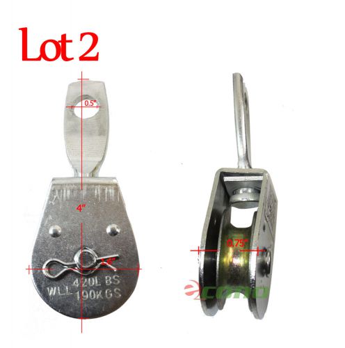 2Pc Stainless Steel Swivel Eye Pulley  Lifting Boat 420Lbs