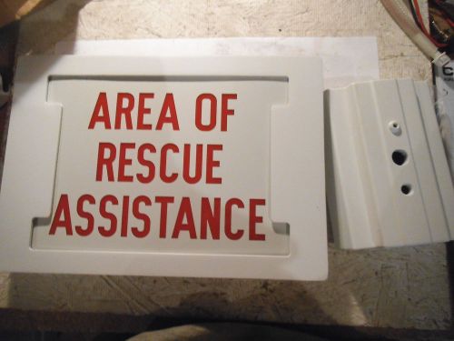 LITHONIA AREA OF RESCUE ASSISTANCE LIGHTING SIGN LE P W 1 R 120/277 M&#034;AORA&#034;- NEW