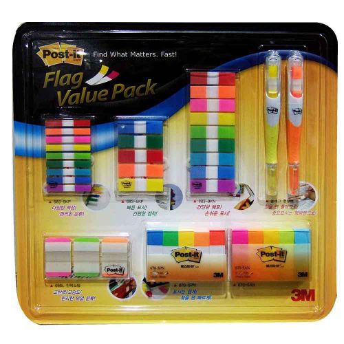 POST_IT Flag Value Pack Mark Tab Pinpoint Variety of Colors