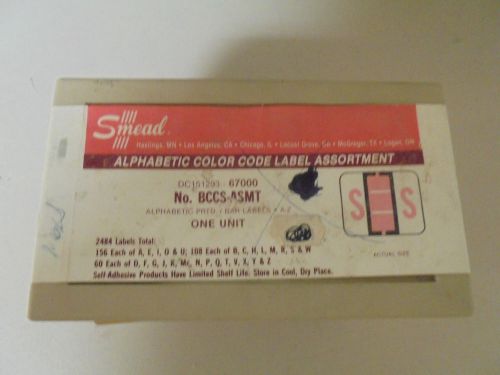 Smead 67000 Assortment Alphaz Accs Color-coded Alphabetic Label - A-z BCCS