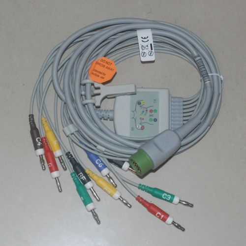 Physio control lifepak 12 lifepak 15 10leads ECG EKG Cable IEC banana,12pin