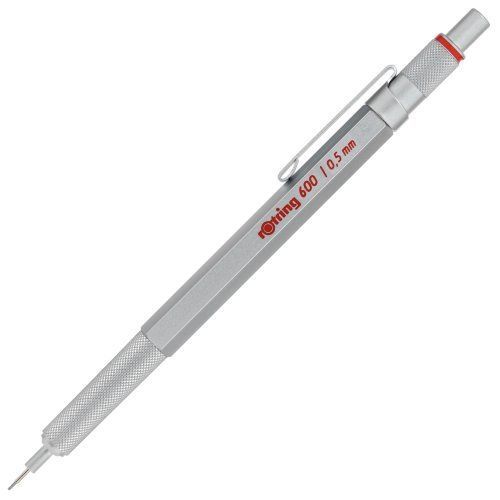 Rotring 600 Mechanical Pencil 0.35mm Silver Body 502613 Japan new.
