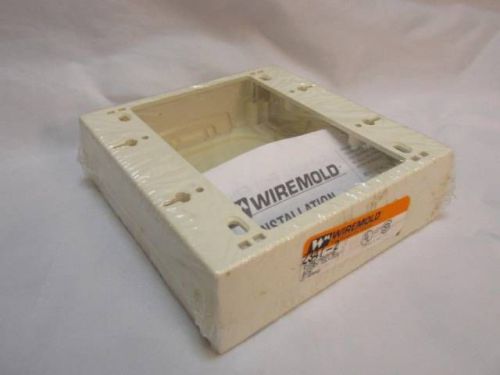 NEW NIB Wiremold Sure-Snap Ivory 2-Gang Device Box 2347-2