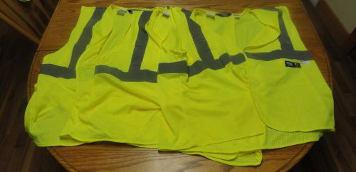 3 WALLS WORK WEAR ANSI II SAFETY VESTS 3M REFLECTIVE MATERIAL SIZE L NEW