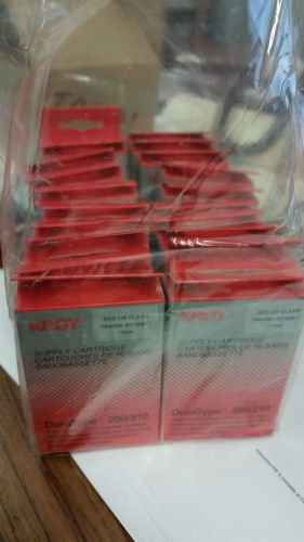 Kroy supply cartridge DuraType 200/210 Red on Clear lot of 20