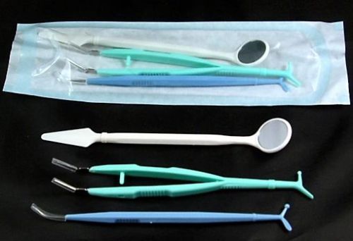 45 disposable dental examination instrument kit – mirror, explorer, pliers for sale