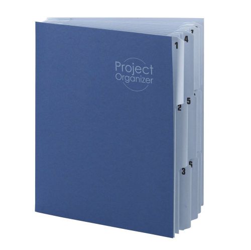Smead Project Organizer Expanding File 10 Pockets - Lake/Navy Blue New