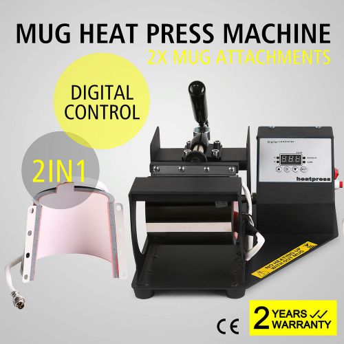2in1 mug cup heat press transfer steel frame machine printing street price for sale