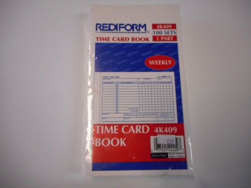 Rediform Rediform - Employee Time Card, Daily,One-Sided, 4-1/4 x 7 -  100/Pad