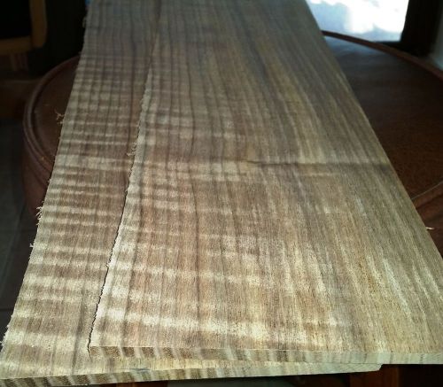 2 WIDE 1/4&#034; thin Curly Black Walnut Quarter Sawn Lumber Wood Board TH-3