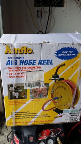 Amflo Retractable Air Hose Reel with 50 ft. Rubber Air Hose; Model # 505HR-RET