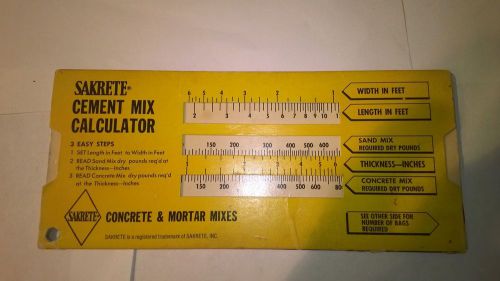 Sakrete Cement Mix Calculator 80 lb 1978