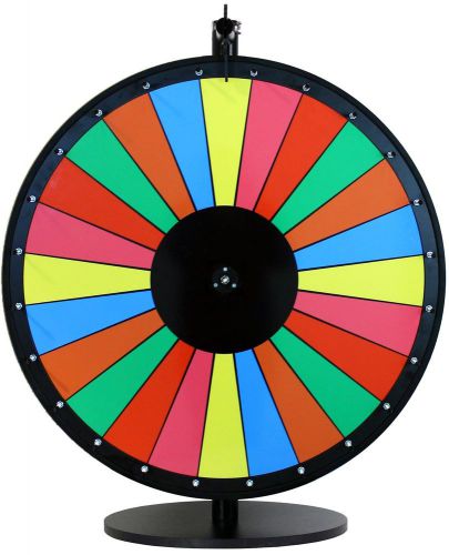 24&#034; Mutlicolor Dry Erase prize Wheel with 24 colorful sections on a table stand