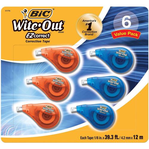 BIC Wite-Out EZ Correction Tape - 6 pk
