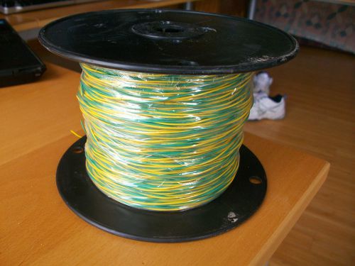 Cross Connect Telephone Wire Cable - 1 Pair #22 Wire Green/Yellow - 1000 FT