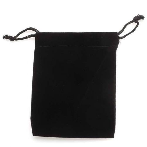 Black velvet drawstring gift bags 3 x 4 in. (12) for sale