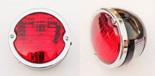 2x Round Tail Stop Light with Licence Plate window Vintage Tractor