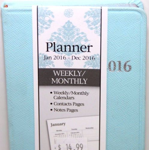 Blue Sky 17662 Weekly/Monthly 2016 Planner Charlotte 3.25&#034;x6.125&#034; Bluegreen