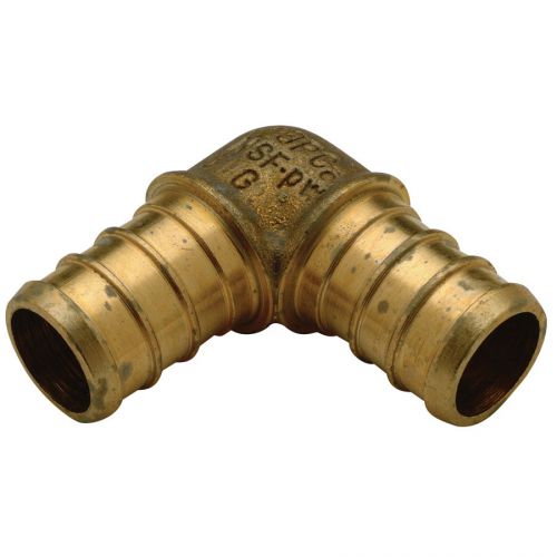 Apollo APXE121210PK 10 Pack of PEX 1/2-in x 1/2-in Brass Elbow Barb Fittings