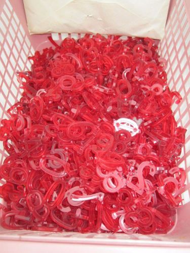 VTG Bulletin board lettering Classroom Letters Plastic Text Style RED LOT 100 +