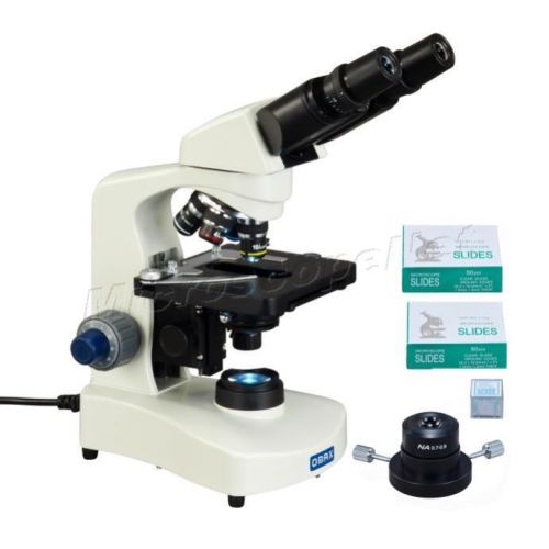 2000X Darkfield Biological Compound Microscope w 3W LED Light and Slides Covers