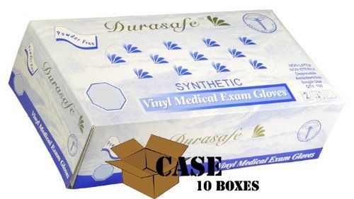 Durasafe Synthetic Vinyl Examination Gloves,Powder Free 10 Boxes