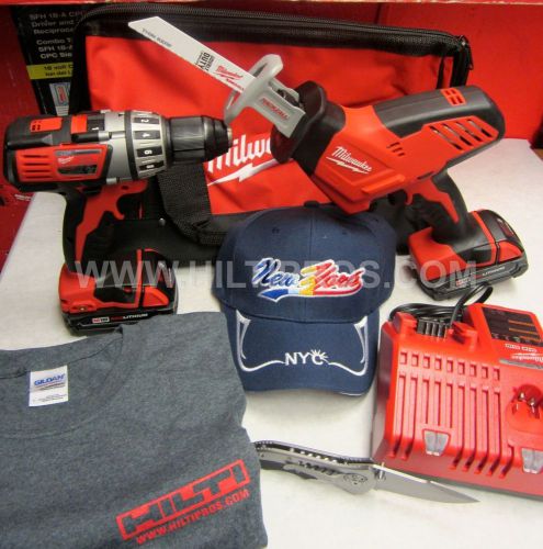 Milwaukee combo kit drill/hackzall,nice set ,strong ,freet hat, shirt ,fast ship for sale