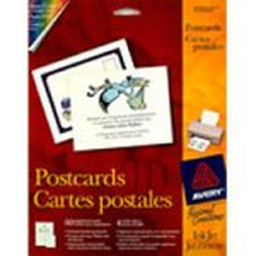 Avery Postcards for Inkjet Printers 5.5 x 4.25 Inches White Pack of 60 (3263)
