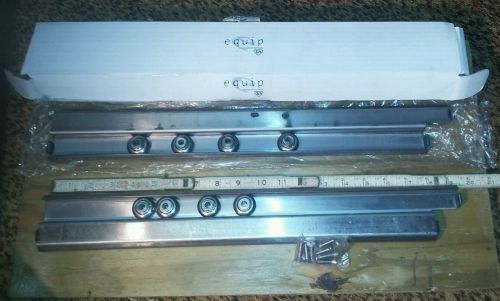 Equip-Division of T&amp;S Brass- Drawer Roller Slides - Pair w/rollers 19 1/2&#034;  S/S