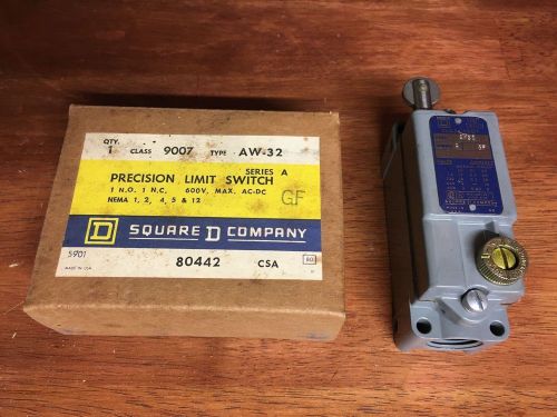 Square D 9007 AW-32 Precision Limit Switch New Old Stock NIB