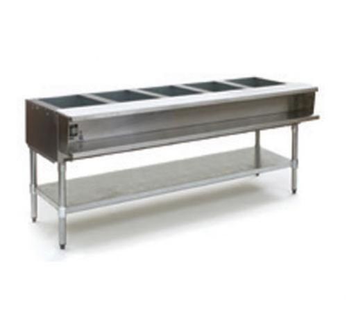 EAGLE GROUP 5-WELL ELECTRIC STEAM TABLE W/ GALVANIZED SHELF &amp; LEGS - WT5