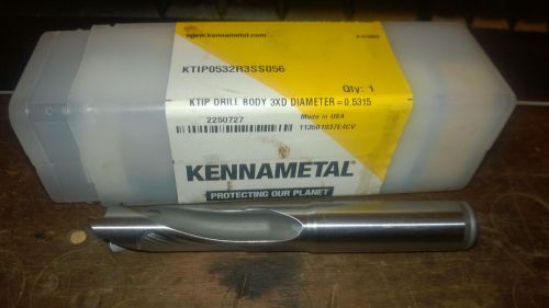 Kennametal KTIP0532R3SS056 Modular Drill Body .5315&#034;-.5511&#034; 3xD Coolant Thru