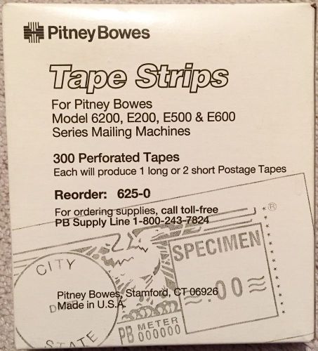 Pitney Bowes Tape Strips 625-0 - NEW UNUSED SEALED - for 6200 E200 E500 E600