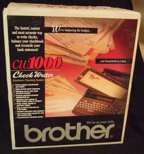 NIB BROTHER #CW1000 ELECTRONIC CHECKING SYSTEM CHECK WRITER NO RESERVE