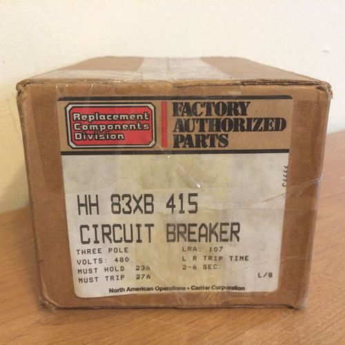 NIB Carrier HH83XB415 23 Amp Circuit Breaker